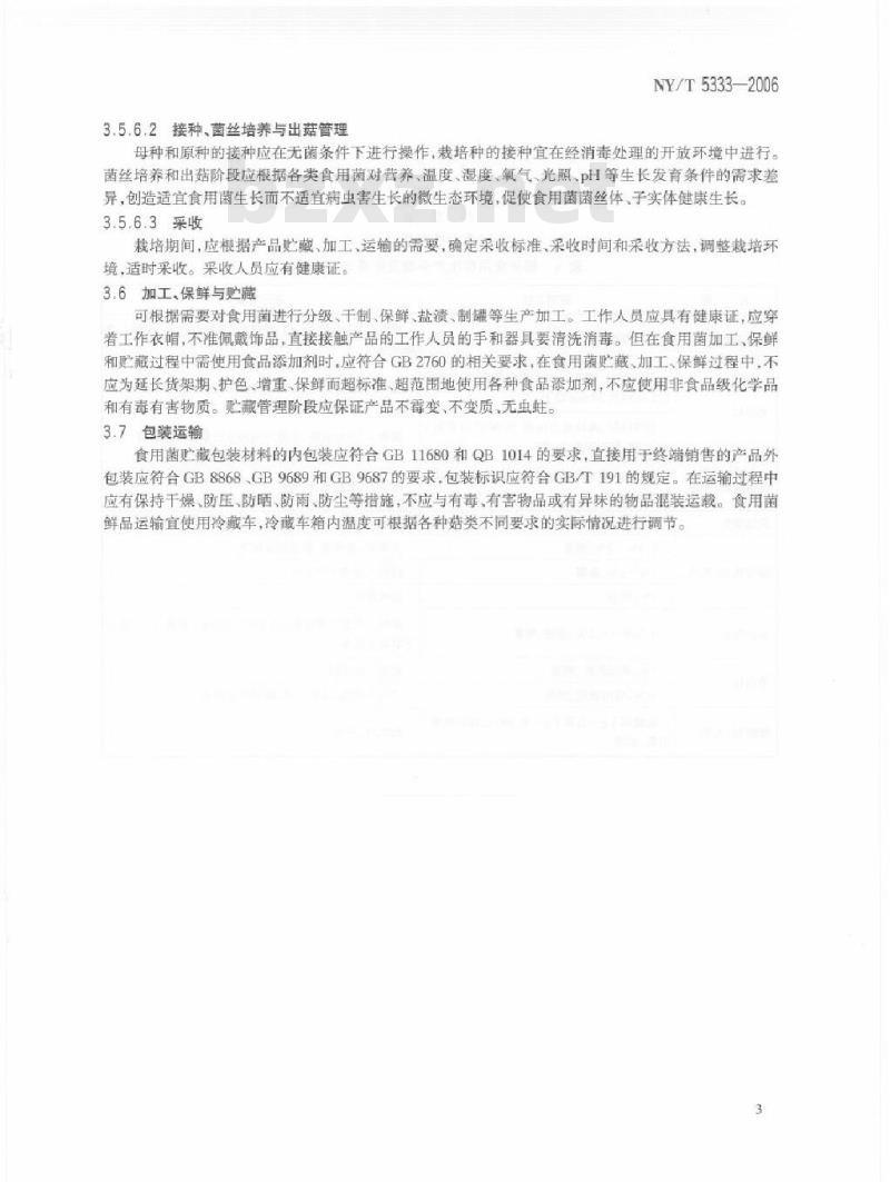 NY/T 5333-2006 无公害食品食用菌生产技术规范