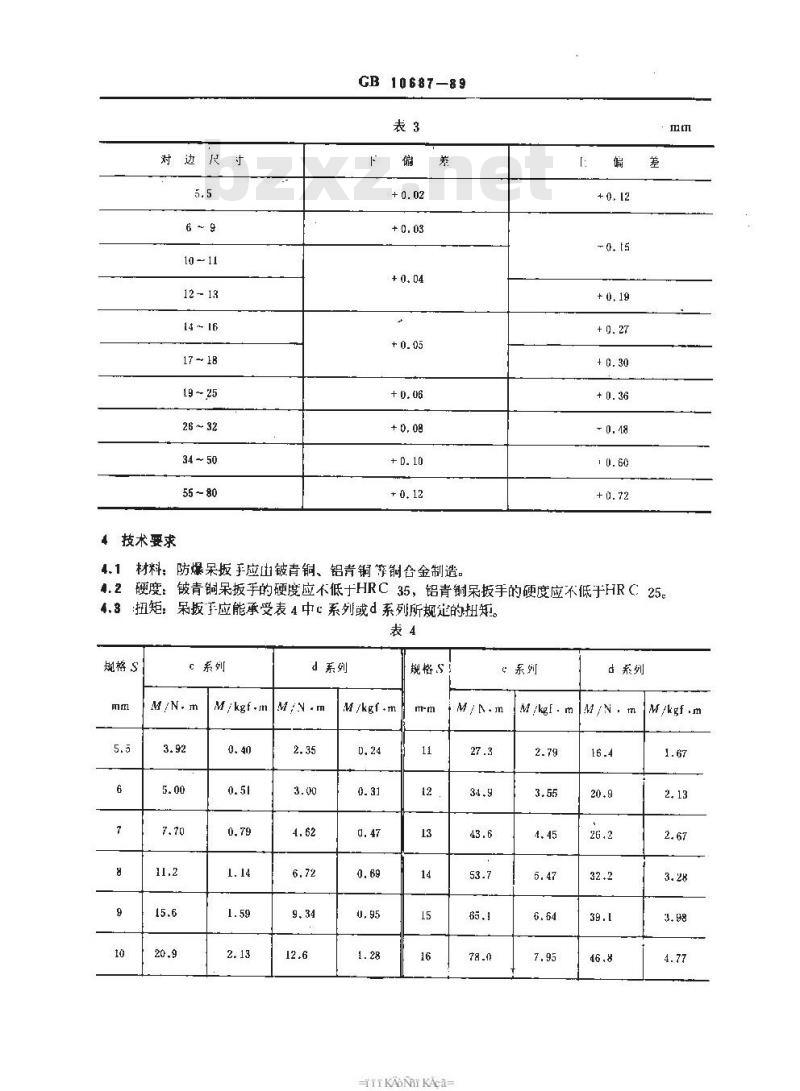 QB/T 3866-1999 防爆用呆扳手