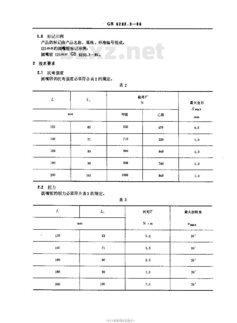 QB/T 3851.3-1999 夹扭钳 圆嘴钳