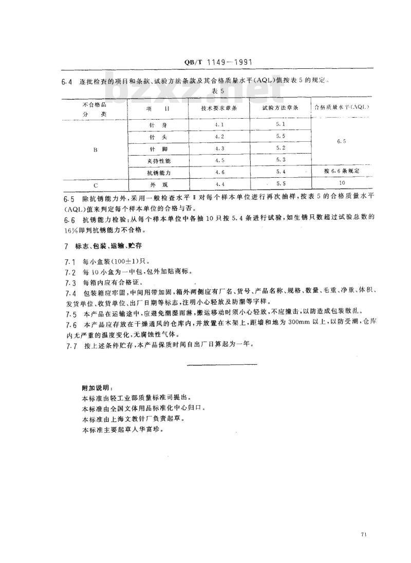 QB/T 1149-1991 回形针
