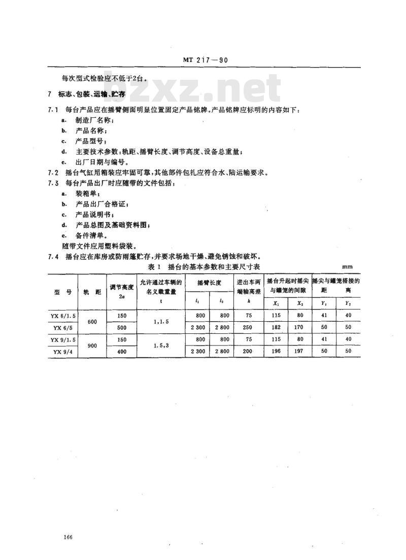 MT 217-1990 立井罐笼用摇台