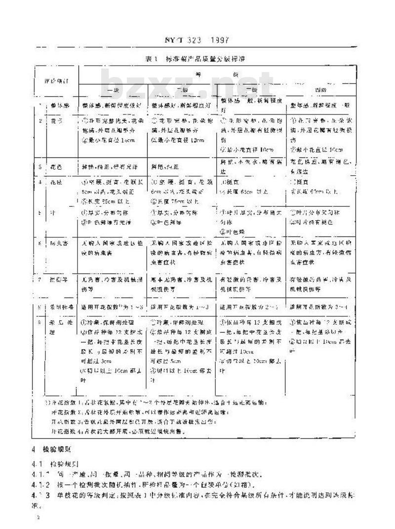 NY/T 323-1997 菊花切花