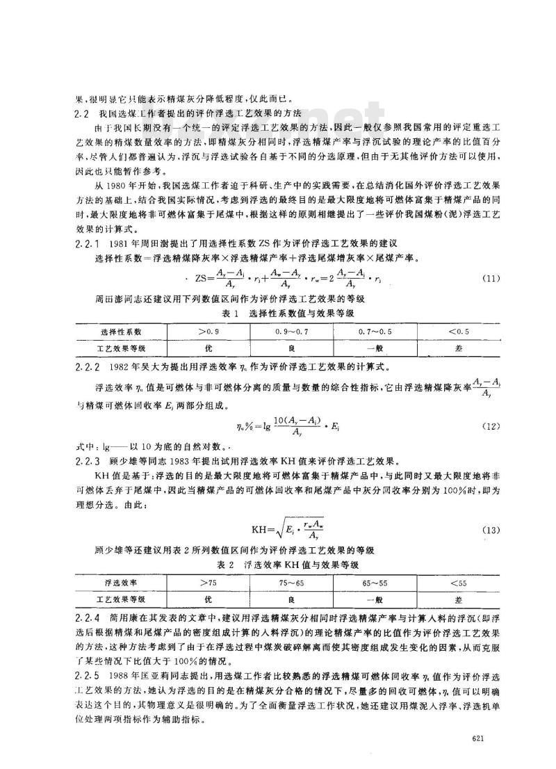 MT 180-1988 选煤厂浮选工艺效果评定方法