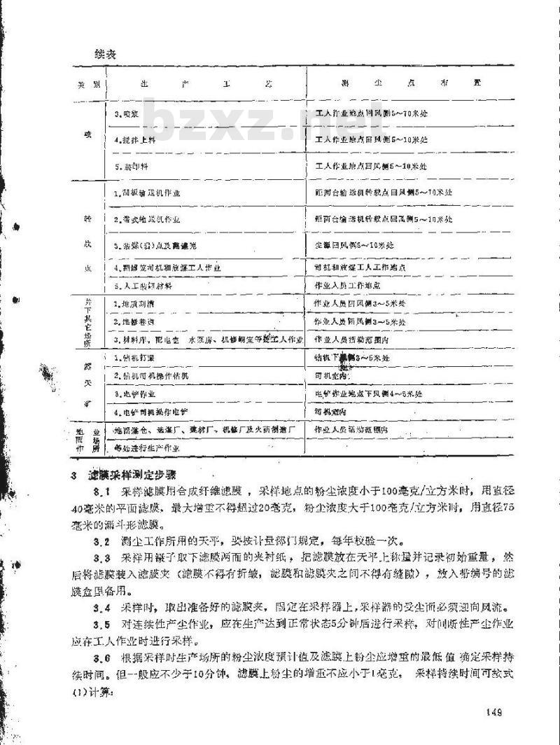 MT 79-1984 粉尘浓度和分散度测定方法