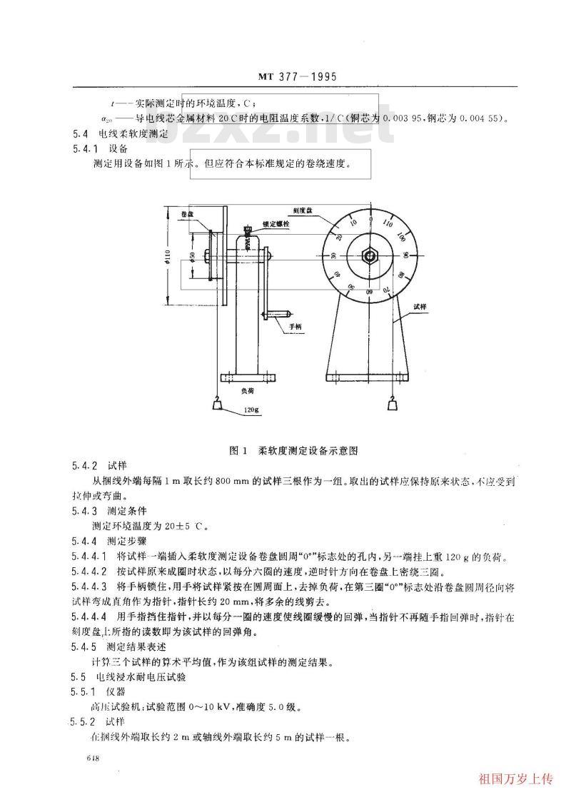 MT 377-1995 电雷管用绝缘电线
