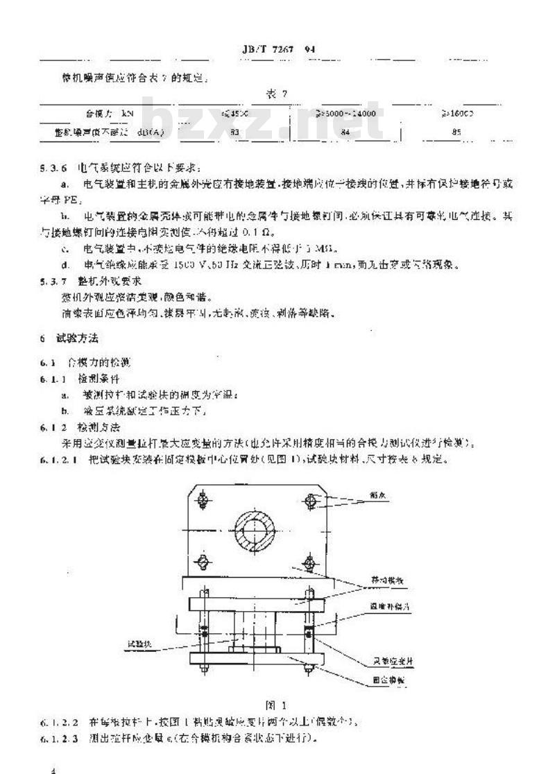 JB/T 7267-1994 塑料注射成型机