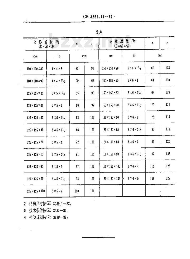 GB/T 3289.14-1982 可锻铸铁管路连接件型式尺寸 中小异径三通