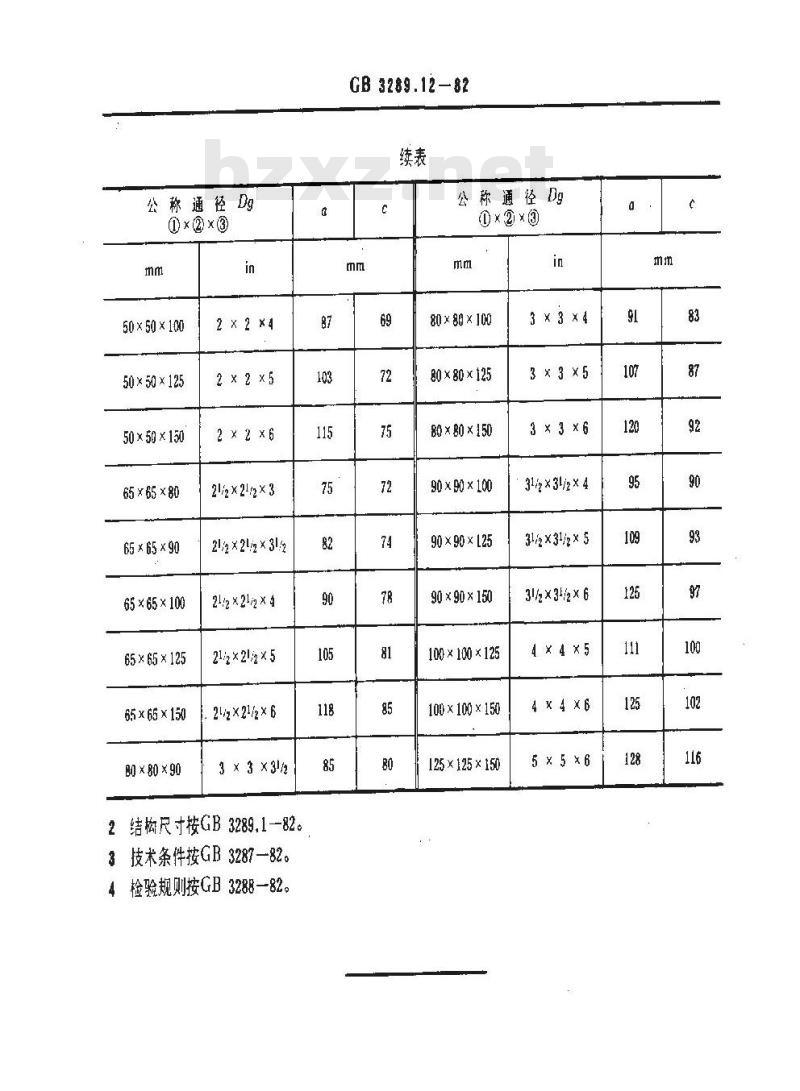 GB/T 3289.12-1982 可锻铸铁管路连接件型式尺寸 中大异径三通