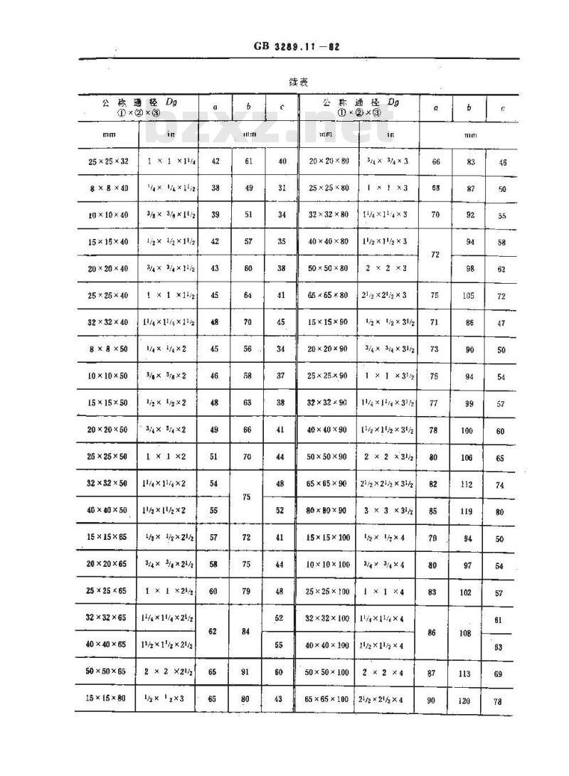 GB/T 3289.11-1982 可锻铸铁管路连接件型式尺寸 异径内外丝三通