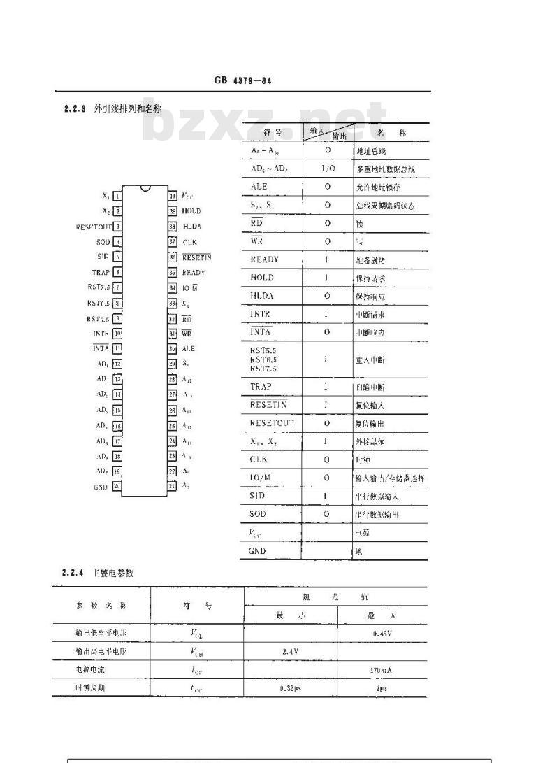 GB/T 4379-1984 半导体集成电路 cμ8080/cμ8085微处理机电路系列和品种