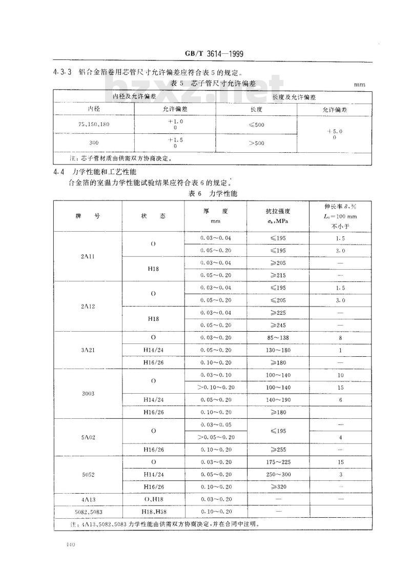 GB/T 3614-1999 铝合金箔