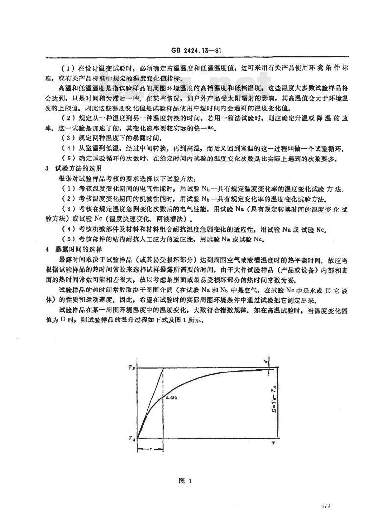 GB/T 2424.13-1981 电工电子产品基本环境试验规程 温度变化试验导则