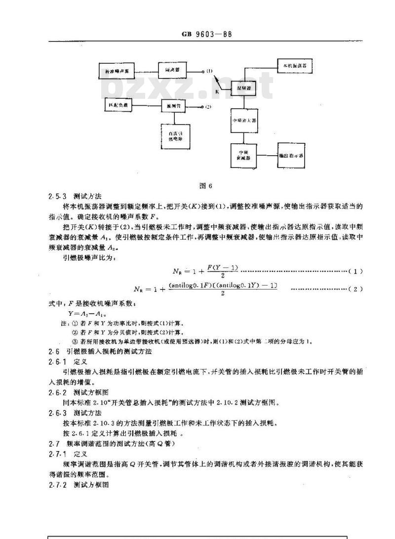 GB/T 9603-1988 充气微波开关管电性能测试方法