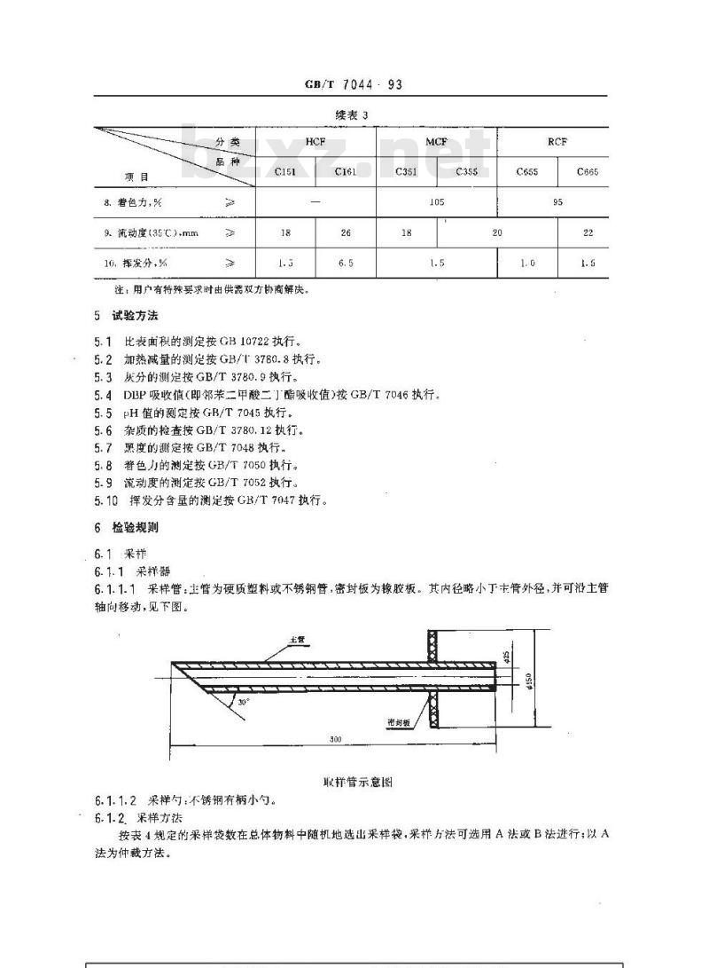 GB/T 7044-1993 色素炭黑技术条件