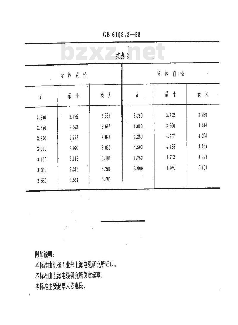 GB/T 6108.2-1985 绕组线导体 第2部分:圆线的尺寸