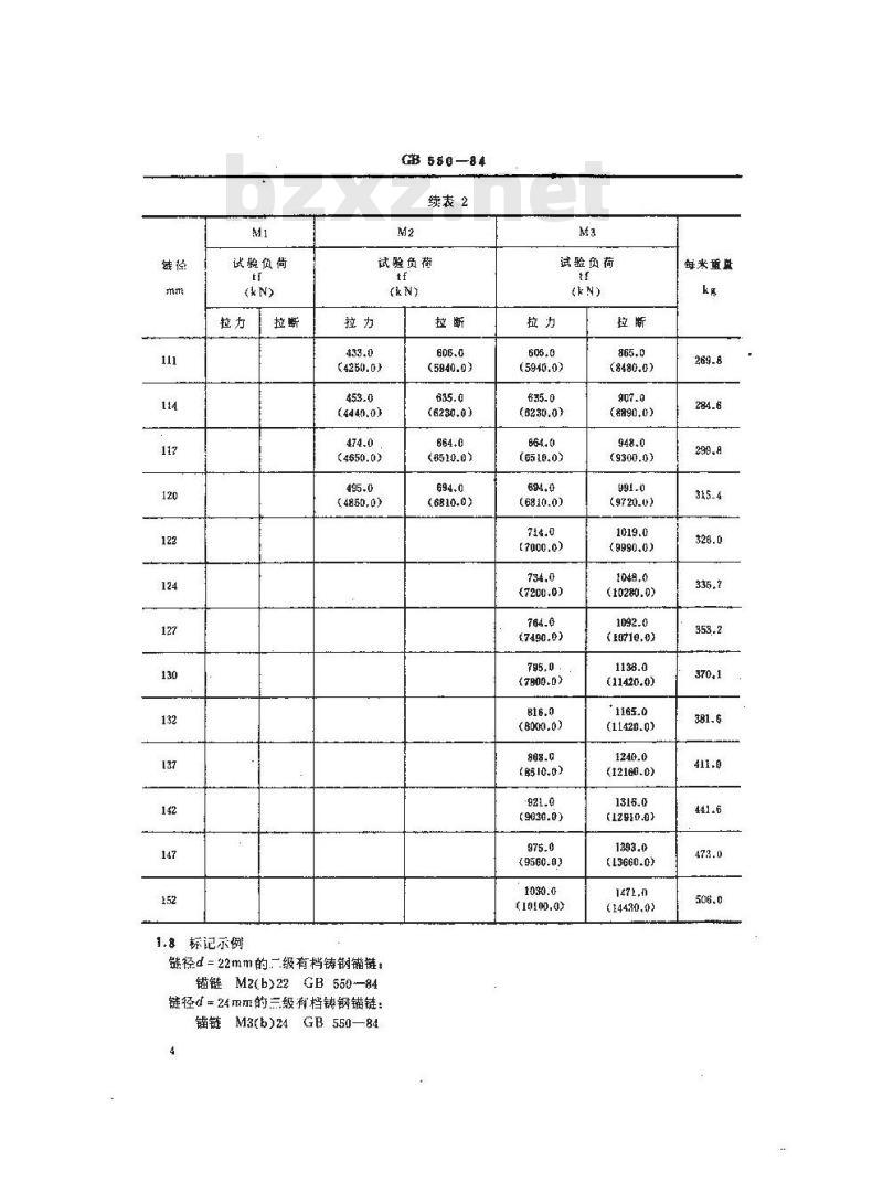 GB/T 550-1984 铸钢锚链
