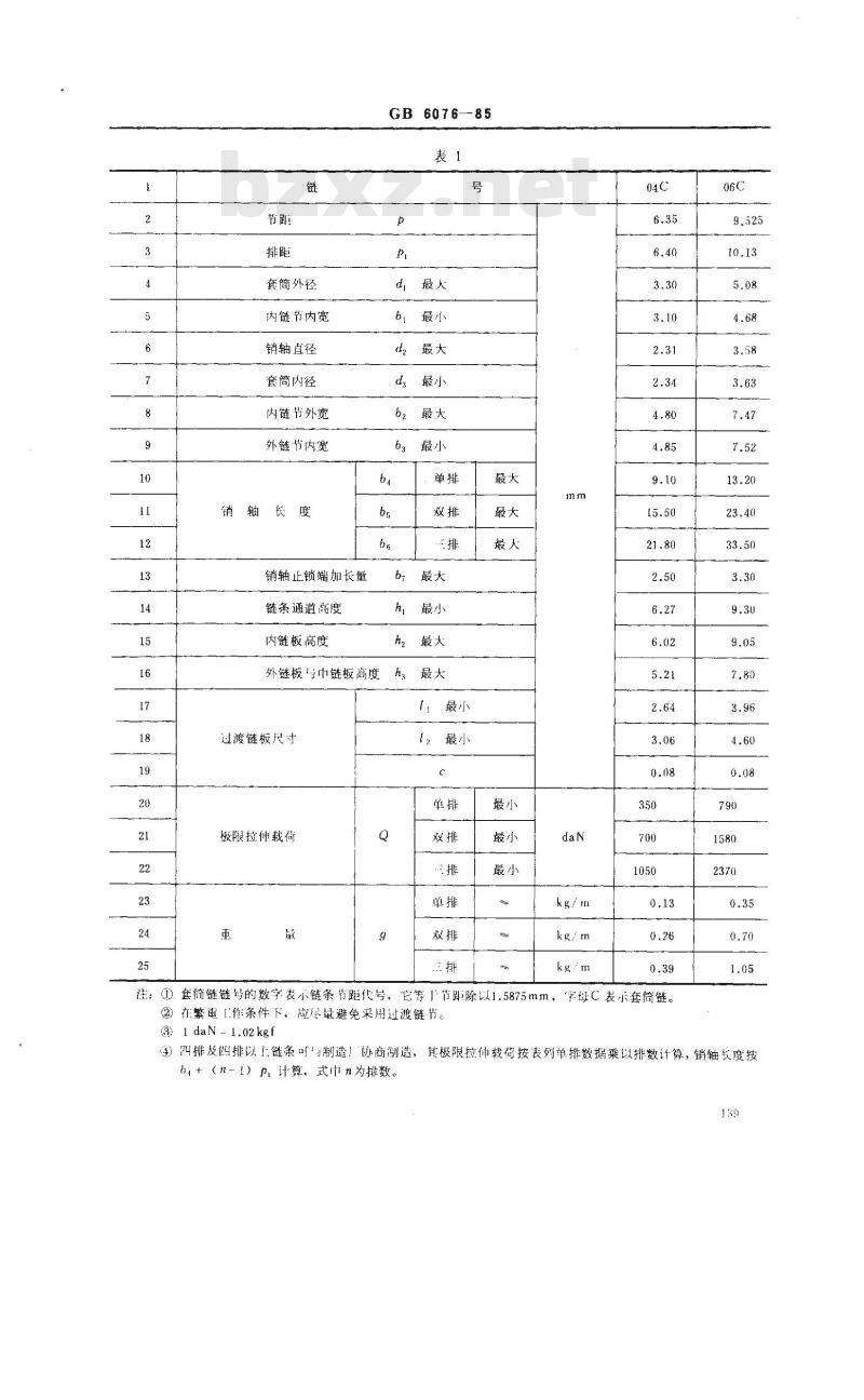 GB/T 6076-1985 传动用短节距精密套筒链