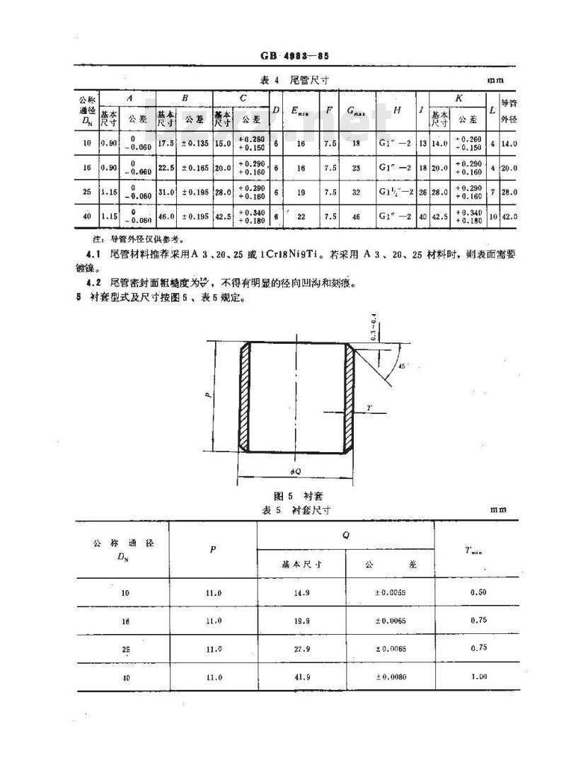 GB/T 4983-1985 拧紧型真空快卸法兰