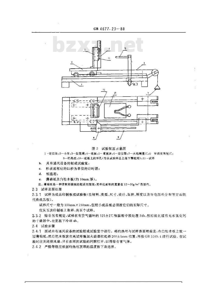 GB/T 4677.23-1988 印制板阻燃性能测试方法