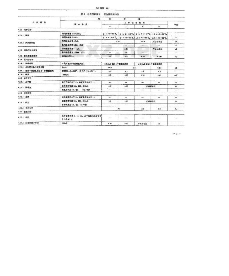 SJ 2938-1988 电视图像信号发生器通用技术条件