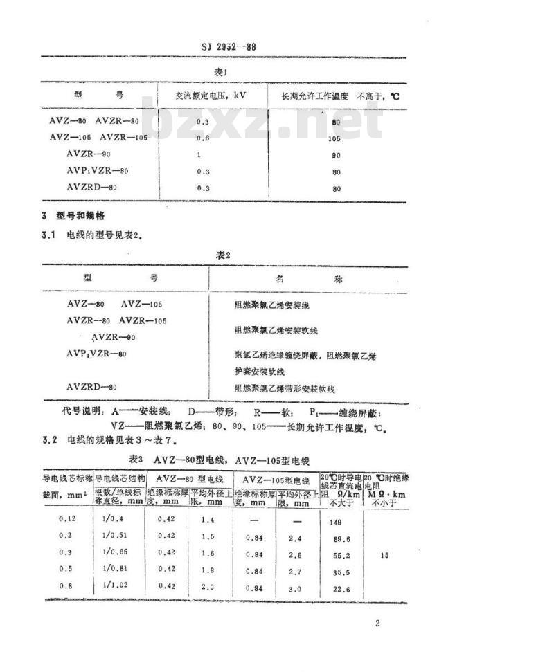 SJ 2932-1988 阻燃聚氯乙烯安装线