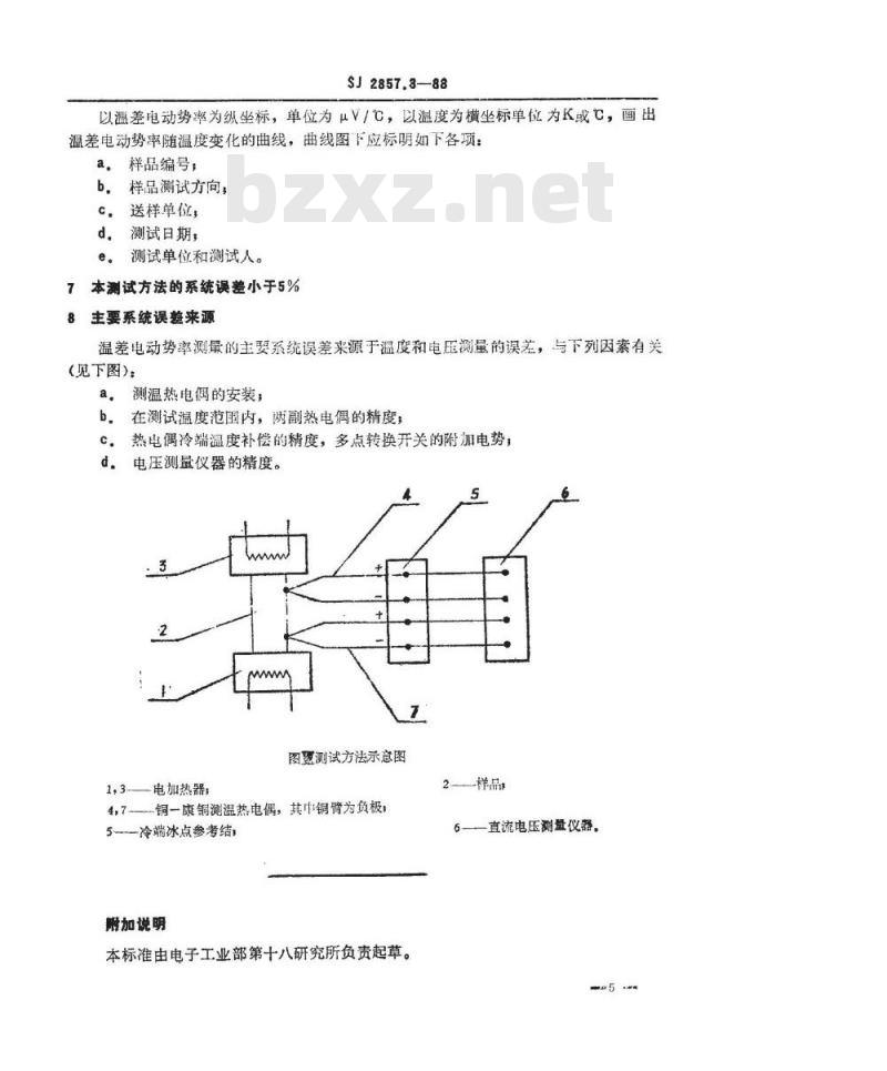 SJ 2857.3-1988 温差电致冷材料性能的测试方法 温差电动势的测试方法