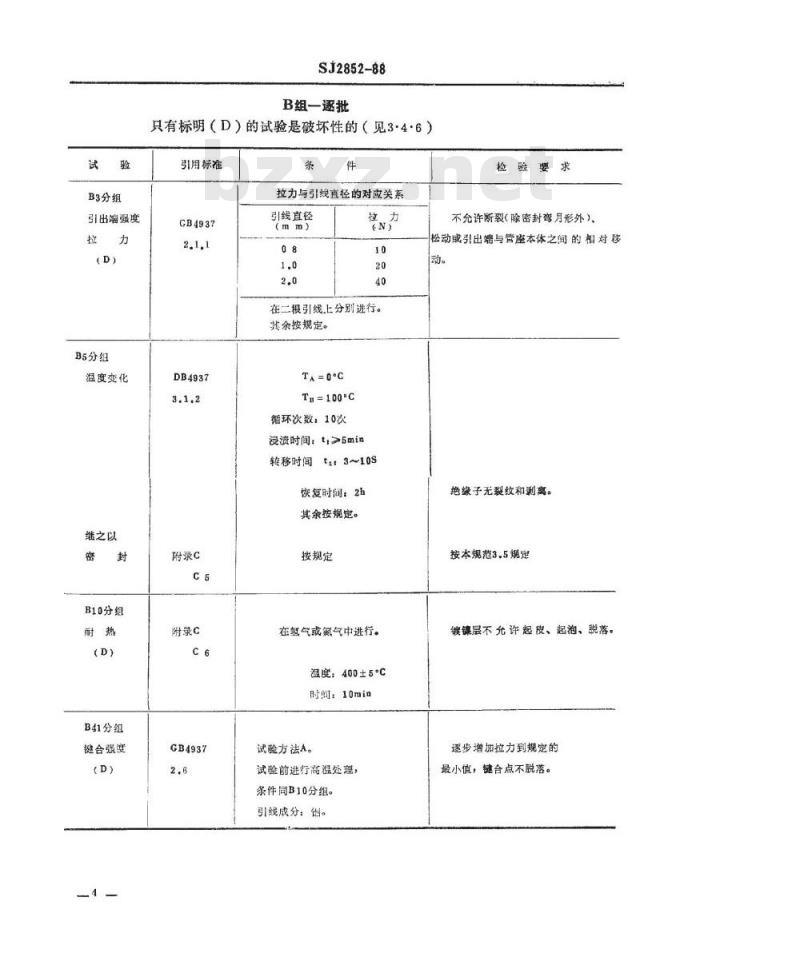 SJ 2852-1988 半导体分立器件 大功率管管座管帽详细规范