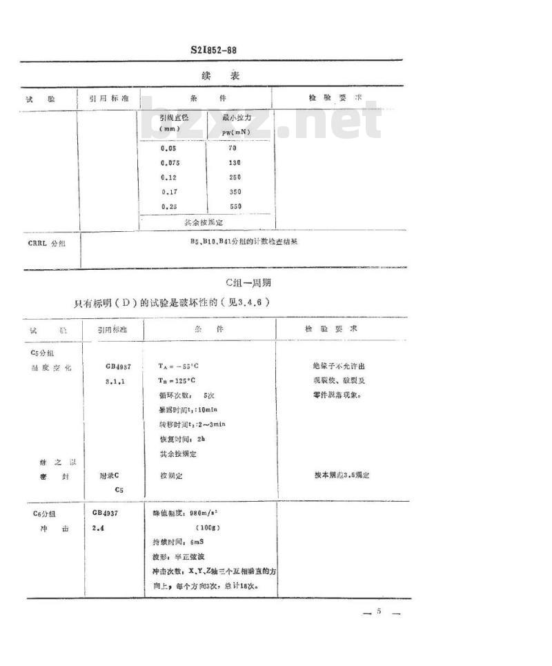 SJ 2852-1988 半导体分立器件 大功率管管座管帽详细规范
