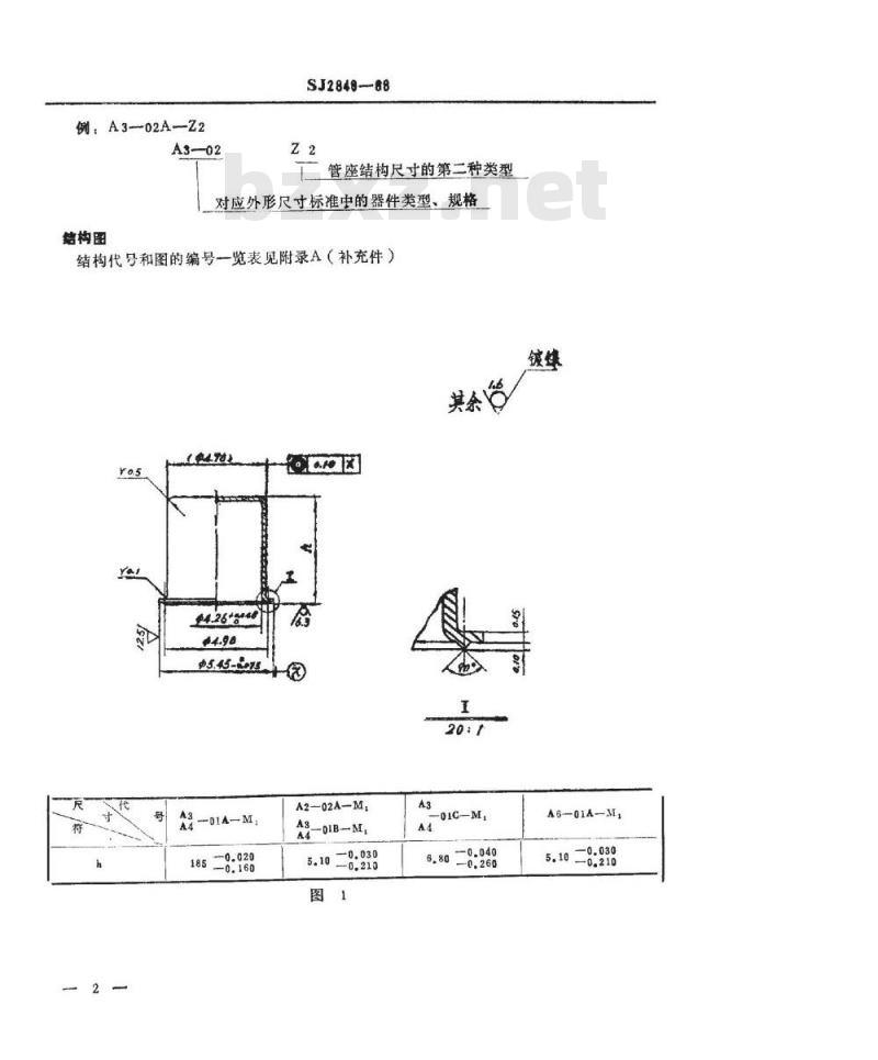 SJ 2849-1988 半导体分立器件 封装件结构尺寸