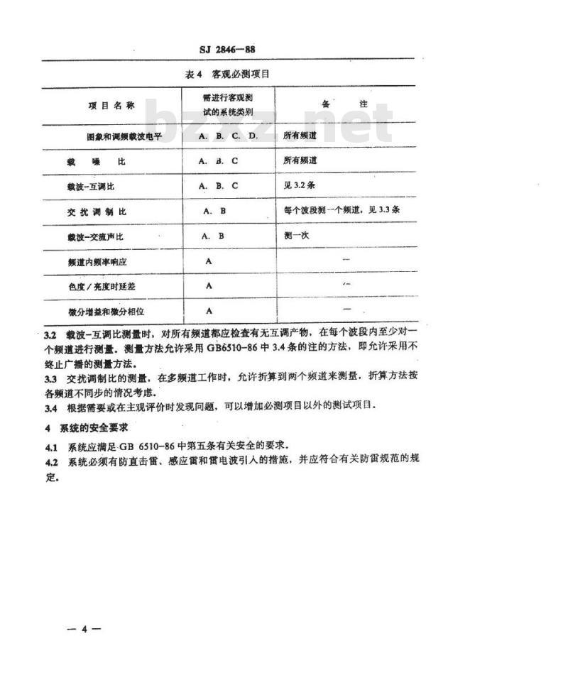 SJ 2846-1988 ３０ＭＨｚ～１ＧＨｚ声音和电视信号的电缆分配系统验收规则