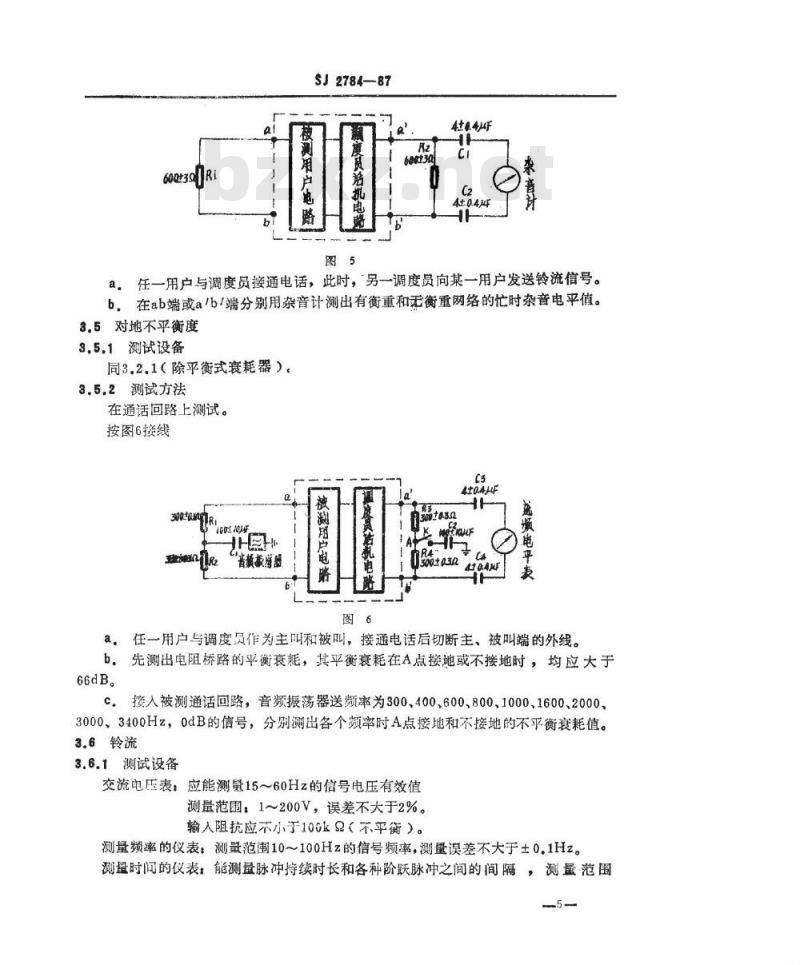 SJ 2784-1987 调度电话总机测试方法