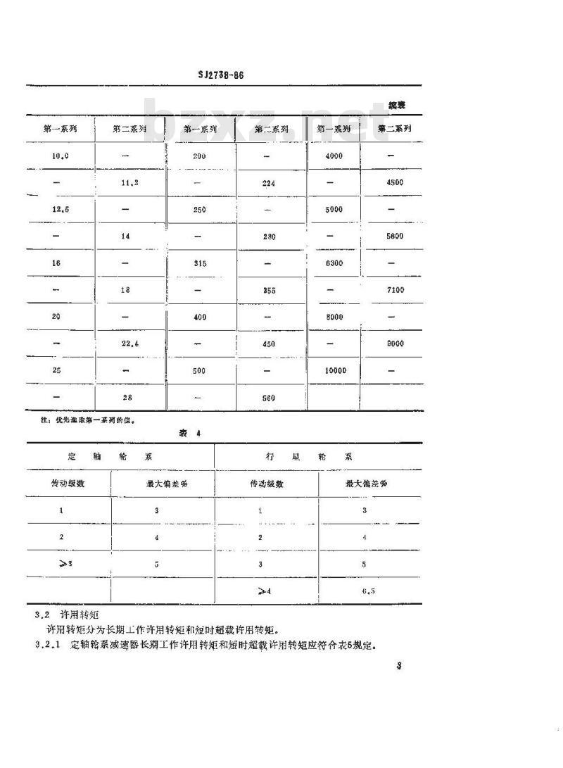SJ 2738-1986 微型控制电机用齿轮减速器基本参数