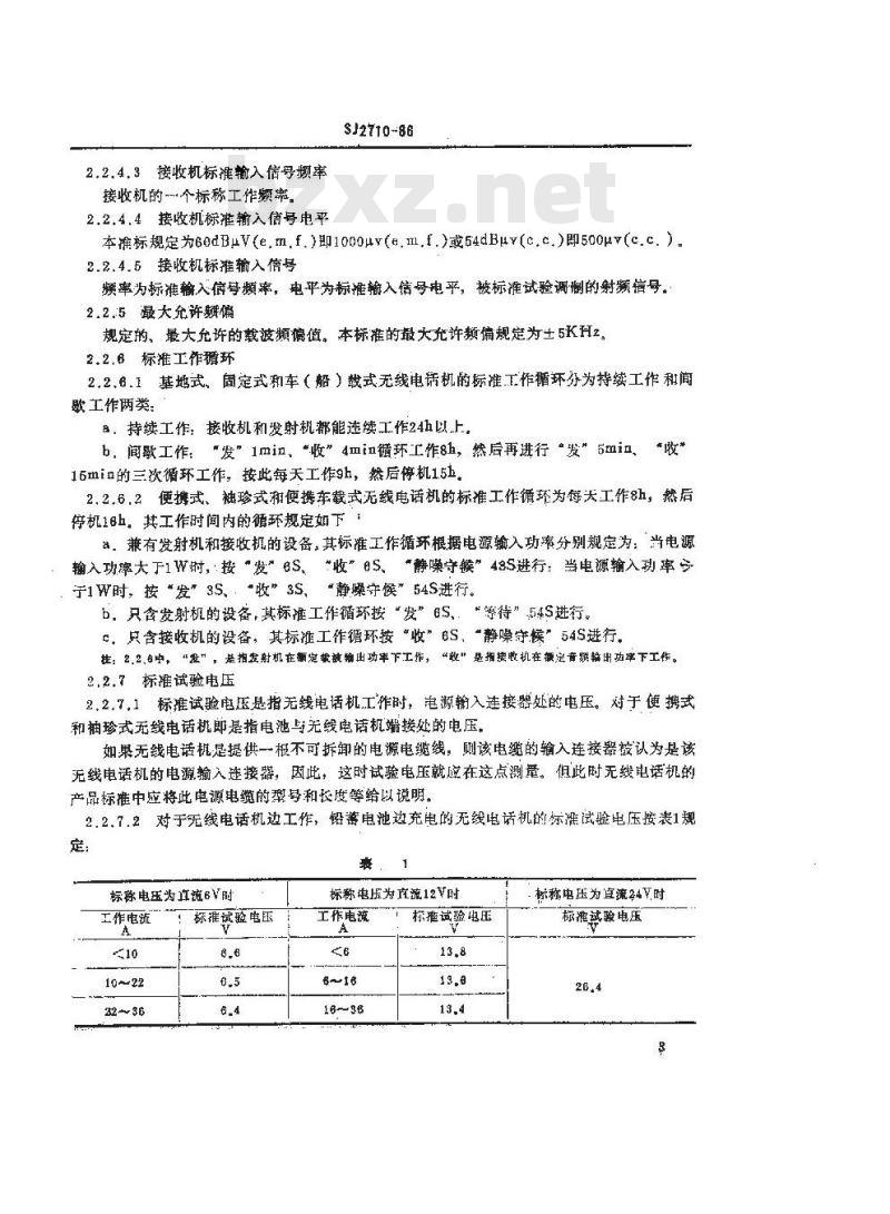 SJ 2710-1986 ２７～４７０ＭＨｚ调频(或调相)民用小型无线电话机技术条件