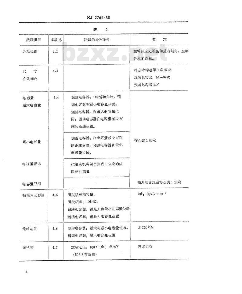 SJ 2706-1986 ＣＢＭ－２２３Ｐ型差容双联薄膜介质可变电容器