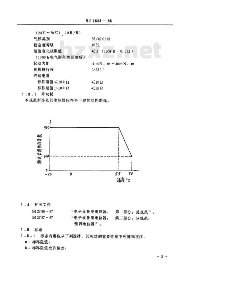SJ 2683-1986 电子器件详细规范 ＷＨ１１２型预调电位器 评定水平Ｅ