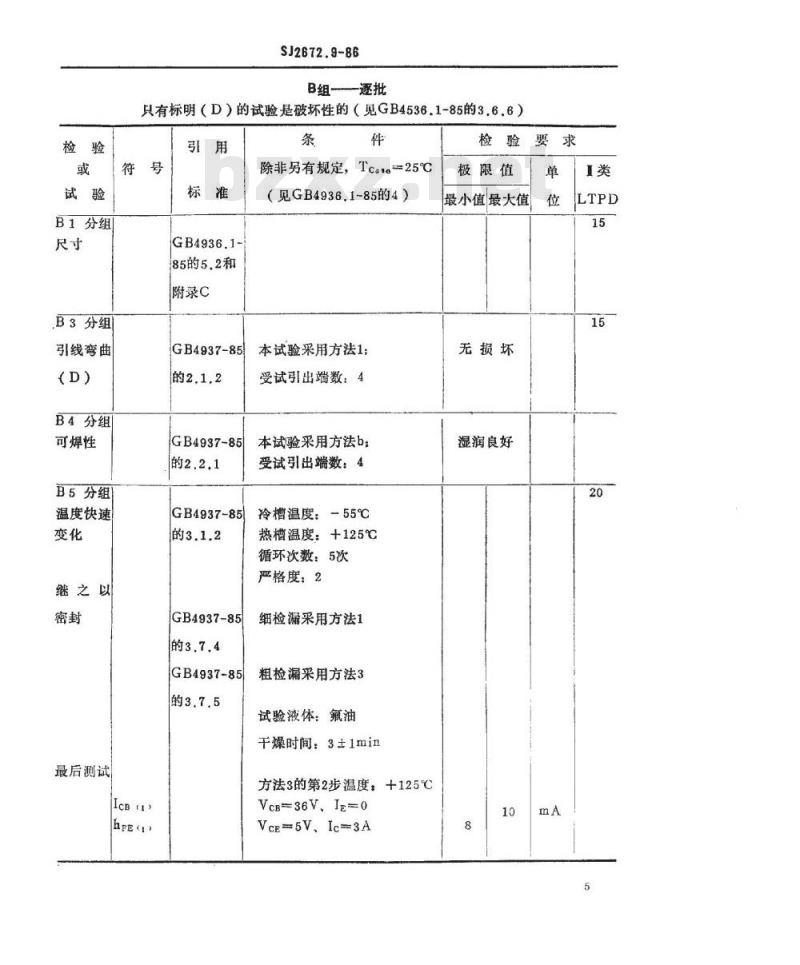 SJ 2672.9-1986 电子器件详细规范 ３ＤＡ３０９型１７５ＭＨｚ管壳额定的低电压双极型功率晶体管
