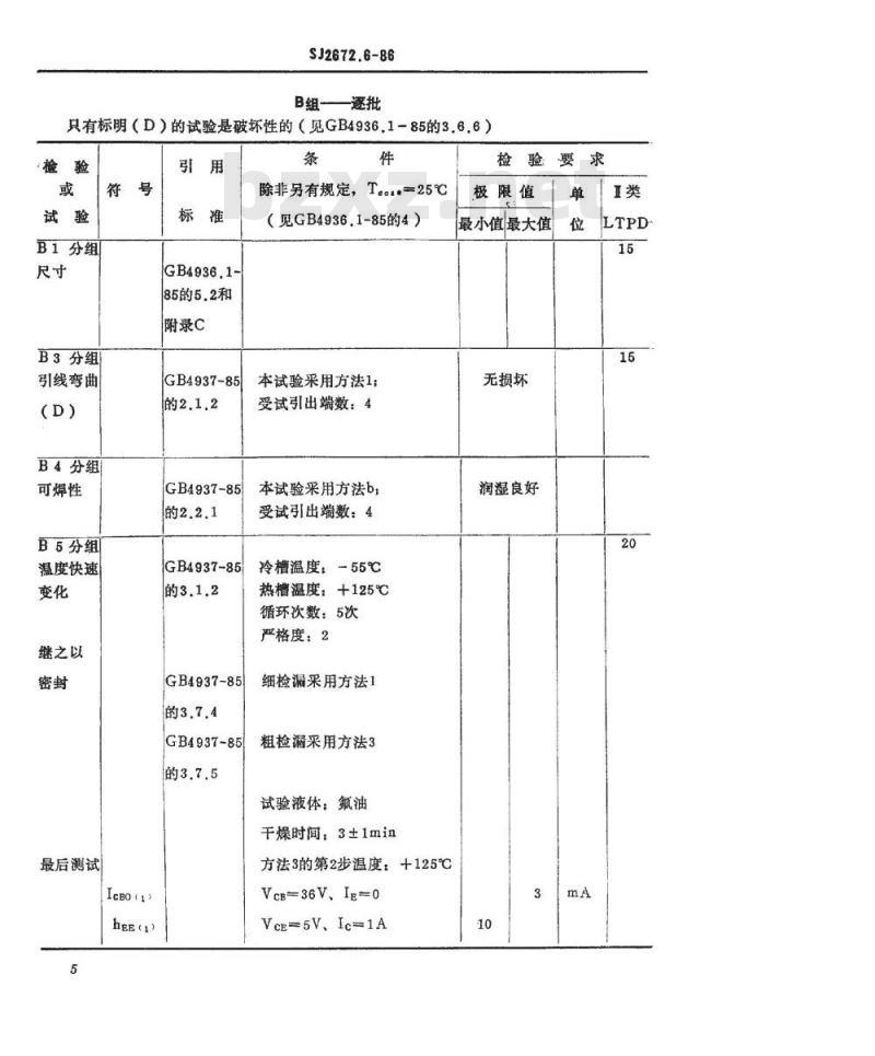 SJ 2672.6-1986 电子器件详细规范 ３ＤＡ３０６型１７５ＭＨｚ管壳额定的低电压双极型功率晶体管