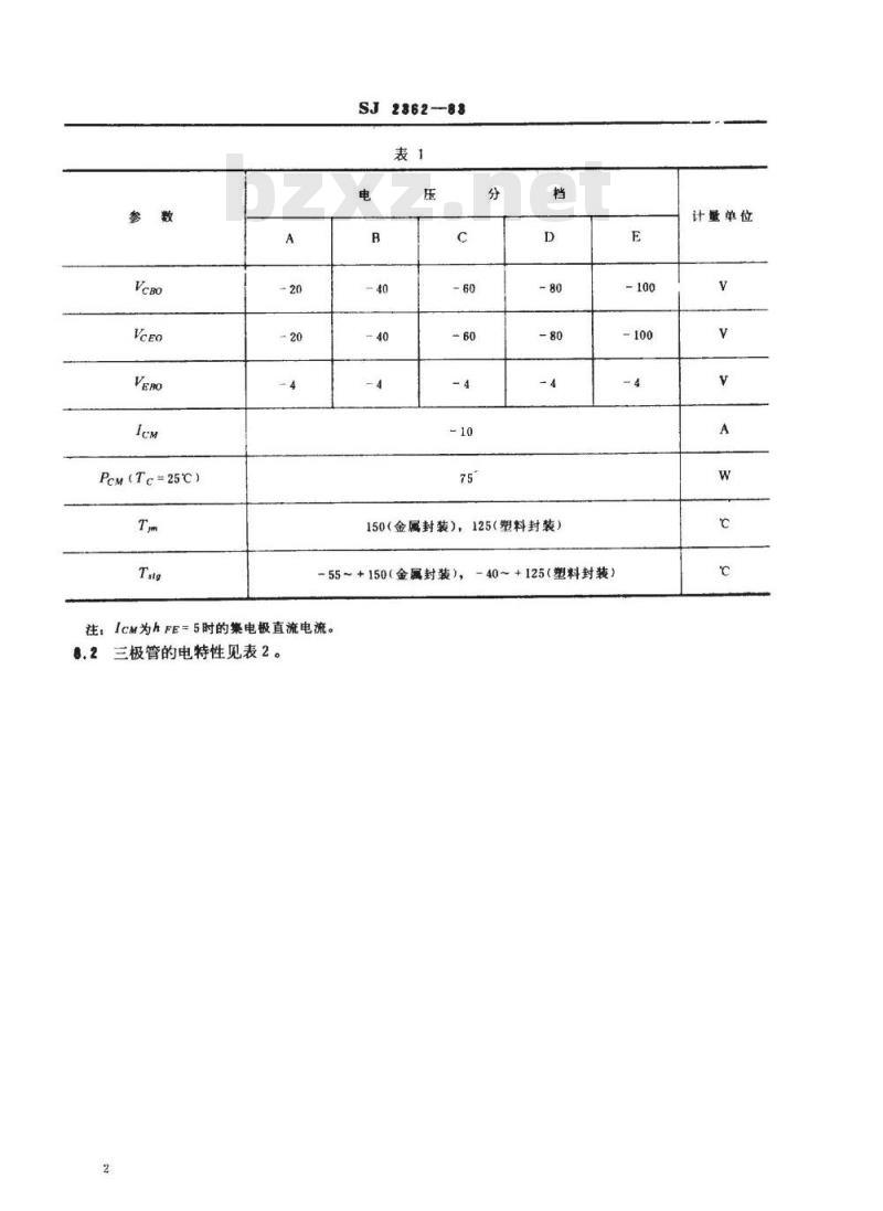SJ 2362-1983 ３ＣＤ１５９、３ＣＤ１６０型ＰＮＰ硅低压低频大功率三极管