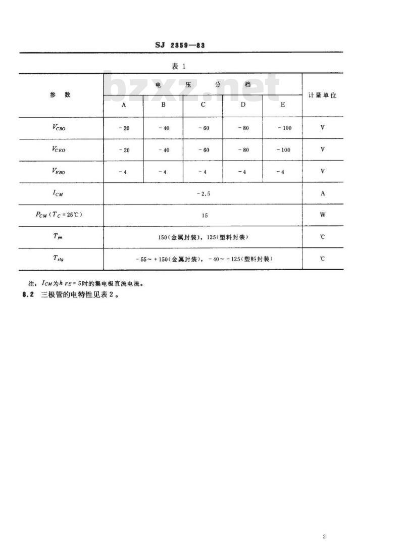 SJ 2359-1983 ３ＣＤ１５３、３ＣＤ１５４、３ＣＤ３５３型ＰＮＰ硅低压低频大功率三极管