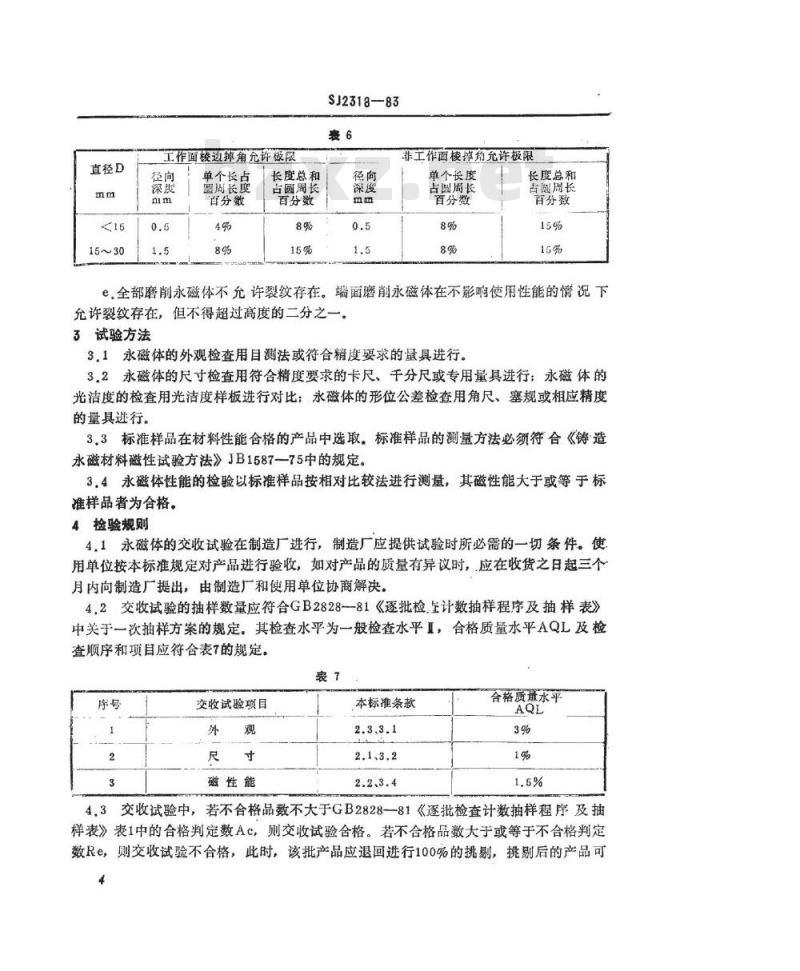 SJ 2318-1983 扬声器用铝镍钴永磁体