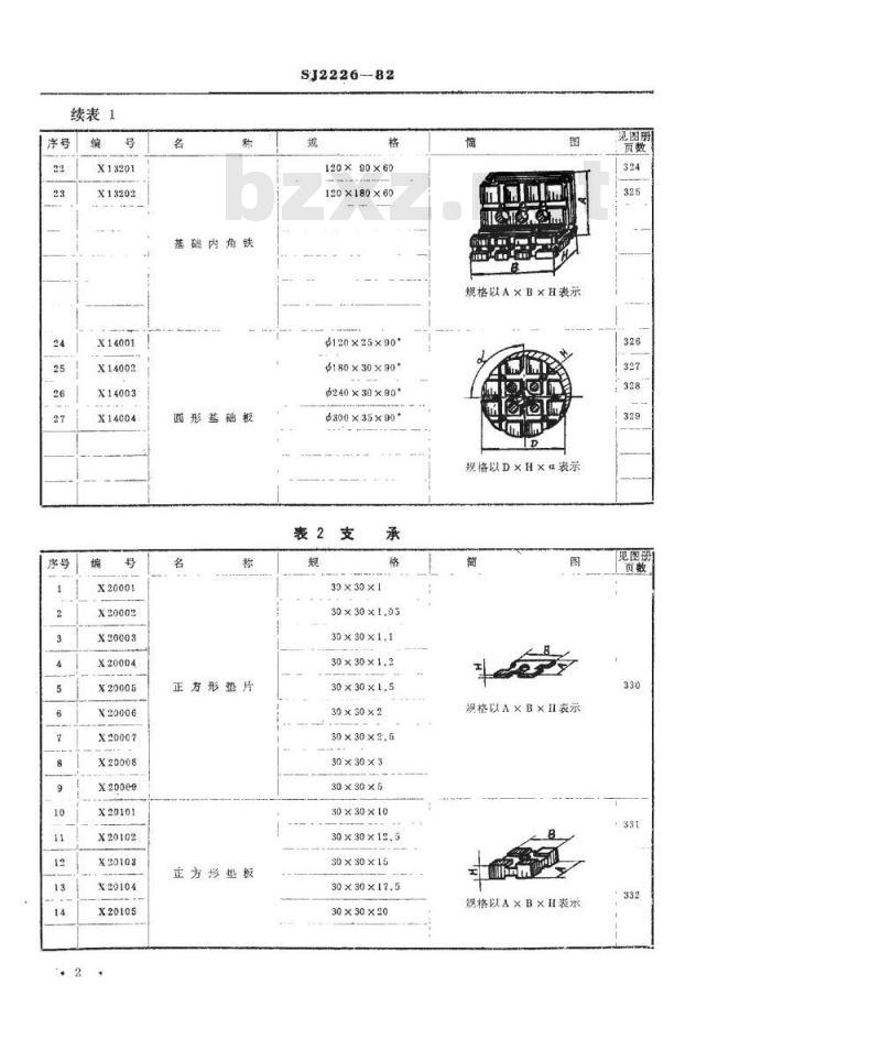SJ 2226-1982 小型系列组合夹具类型和规格尺寸