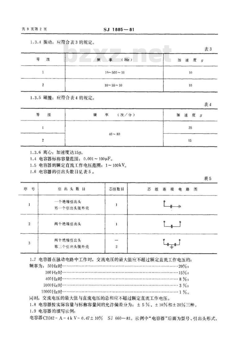SJ 1885-1981 复合介质电容器总技术条件