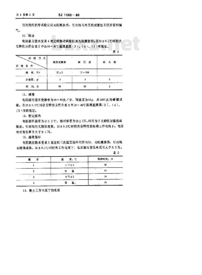 SJ 1560-1980 ＭＦ２１型和ＭＦ２２型稳压型负温度系数热敏电阻器