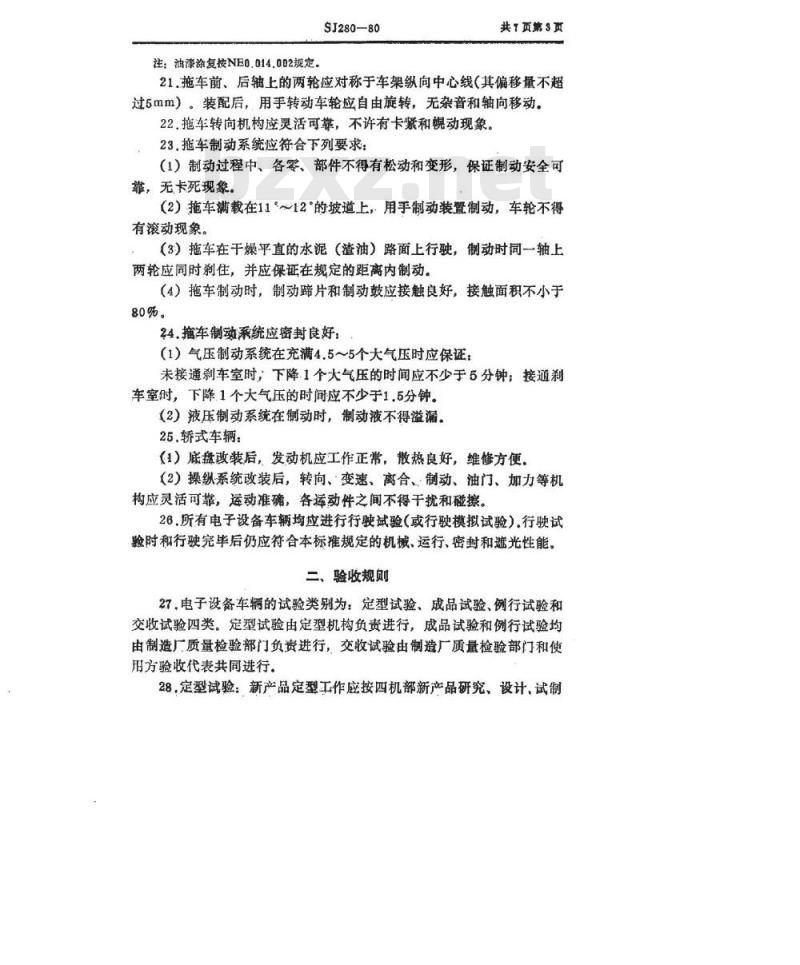 SJ 280-1980 电子设备车辆通用技术条件