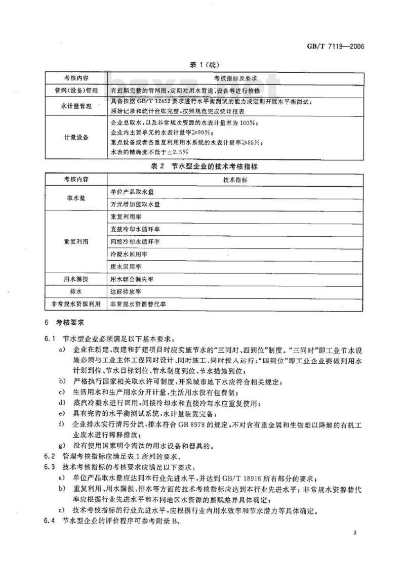 GB/T 7119-2006 节水型企业评价导则