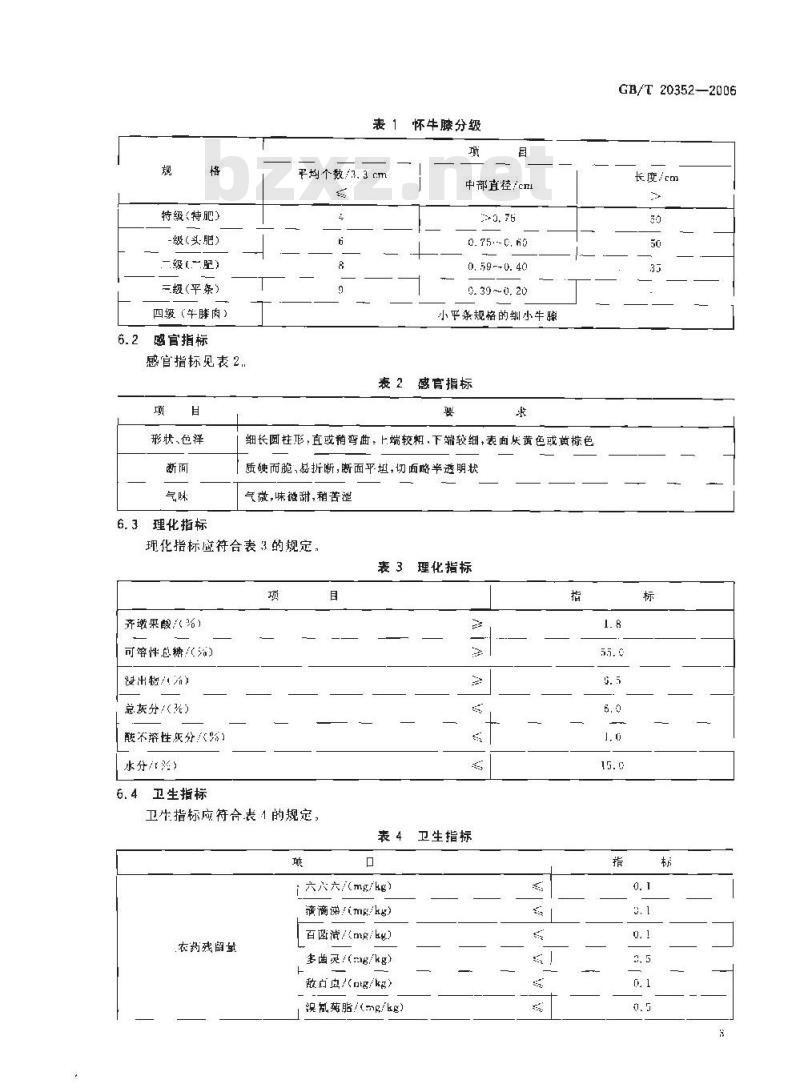 GB/T 20352-2006 地理标志产品 怀牛膝