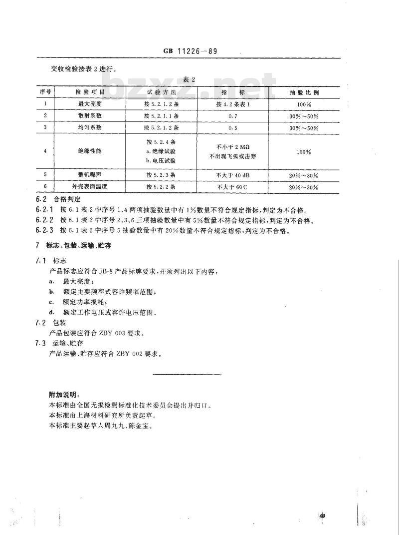 GB 11226-1989 工业射线照相底片观片灯