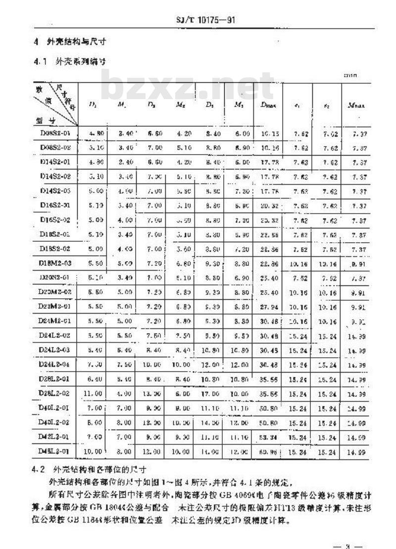 SJ/T 10175-1991 半导体集成电路多层陶瓷双列直插外壳详细规范