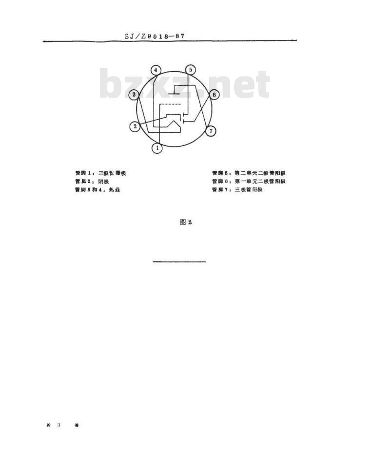 SJ/Z 9018-1987 电子管内各电极的编号和单的命名