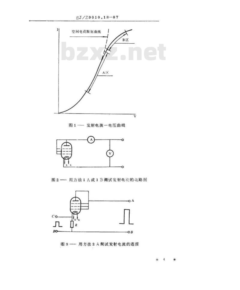 SJ/Z 9010.13-1987 电子管电性能的测试 第１３部分：高真空电子管热阴极发射电流的测试方法